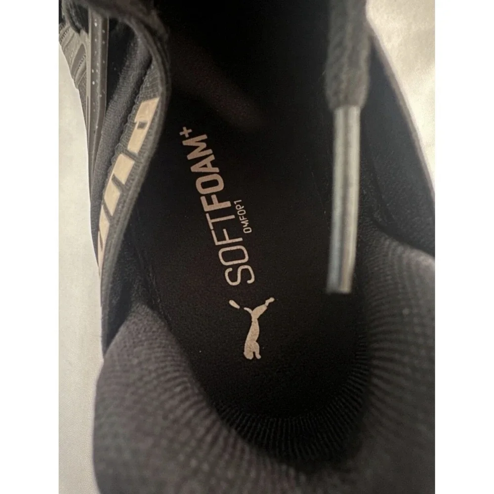 PUMA Wired Unisex Kids Athletic Sneaker Black Lace-Up Mesh Low Top US 8